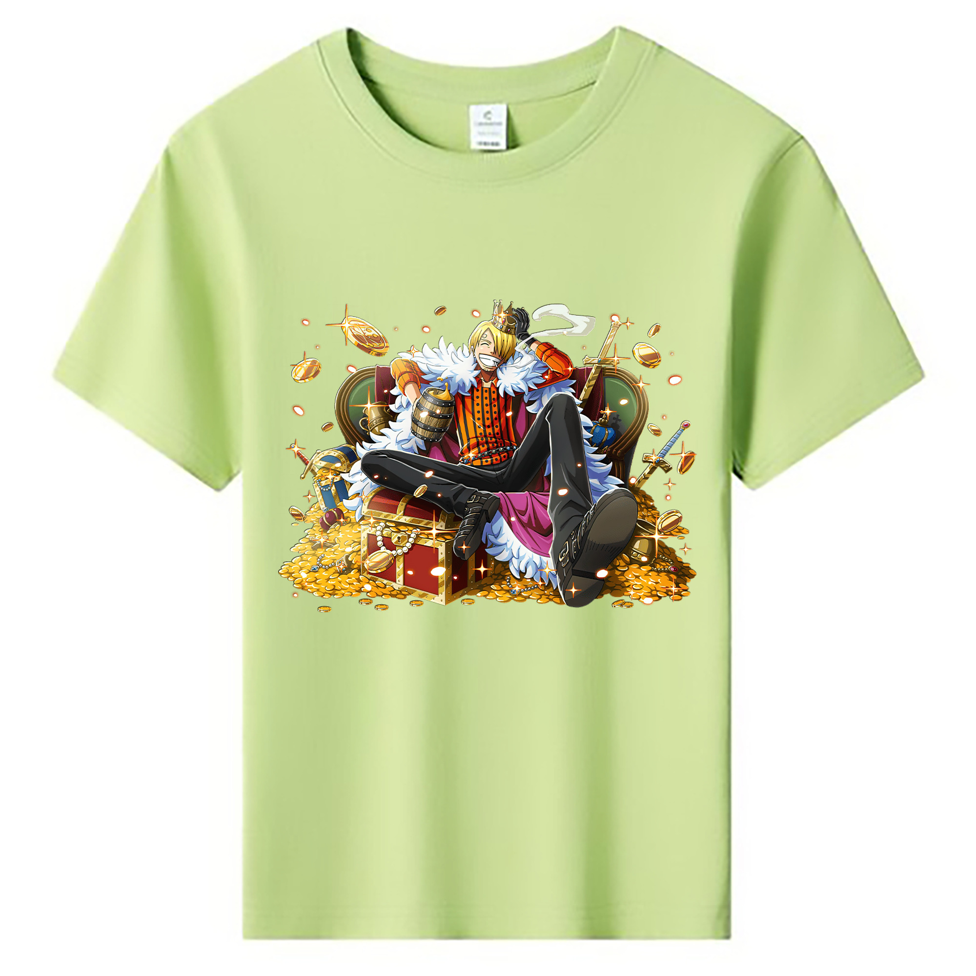 （画像用） ワンピース サンジ ONE PIECE Sanji 綿100％キッズTシャツ（フロントプリント）